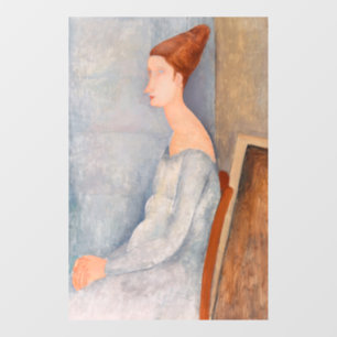 Amedeo Modigliani - Portrait Jeanne Hebuterne #3 Window Cling