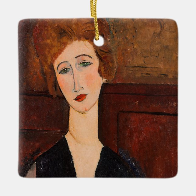 Amedeo Modigliani - Portrait of a Woman Ceramic Ornament (Front)