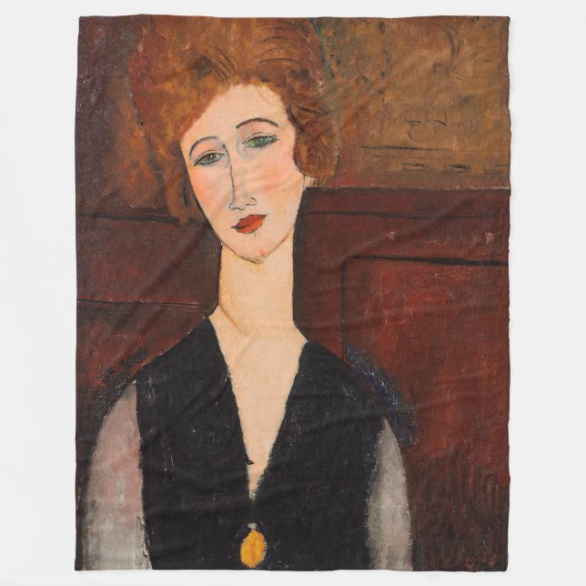 Amedeo Modigliani - Portrait of a Woman Fleece Blanket (Front)