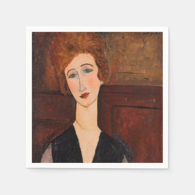 Amedeo Modigliani - Portrait of a Woman Napkin (Front)
