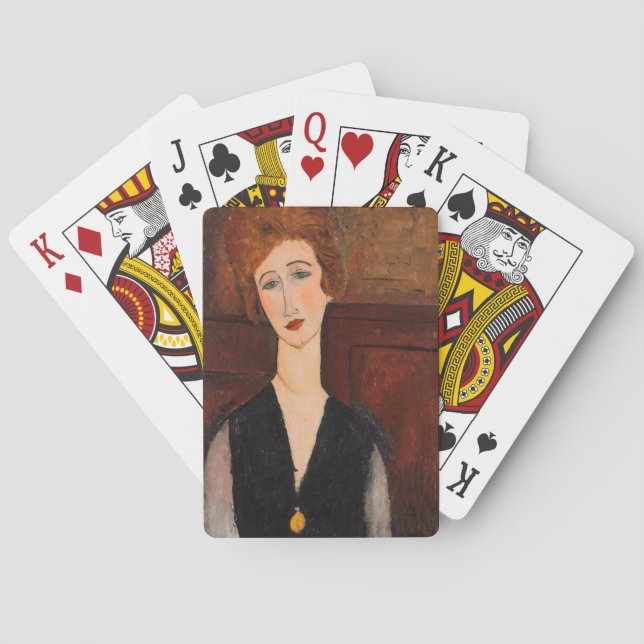 Amedeo Modigliani - Portrait of a Woman Playing Cards (Back)