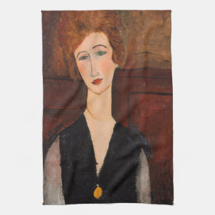 Amedeo Modigliani - Portrait of a Woman Tea Towel