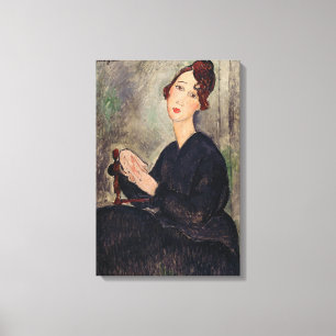 Amedeo Modigliani - Portrait of Dedie Hayden Canvas Print