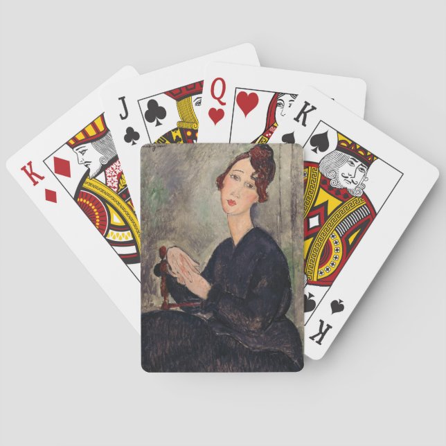 Amedeo Modigliani - Portrait of Dedie Hayden Playing Cards (Back)