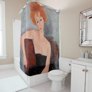Amedeo Modigliani - Redheaded Girl Evening Dress Shower Curtain