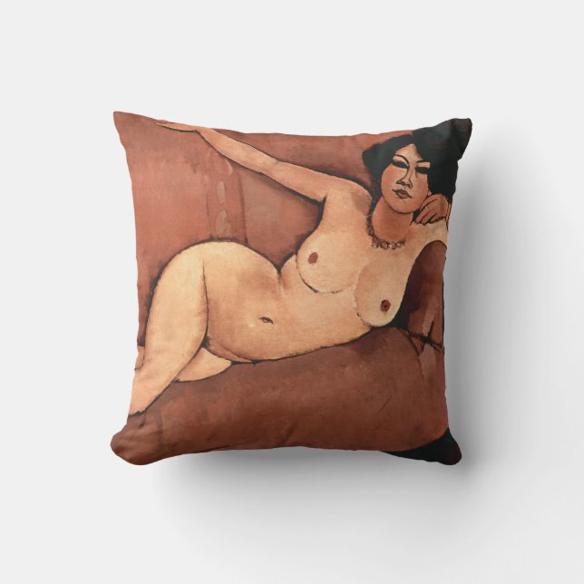 Amedeo Modigliani Woman On A Sofa Cushion (Front)
