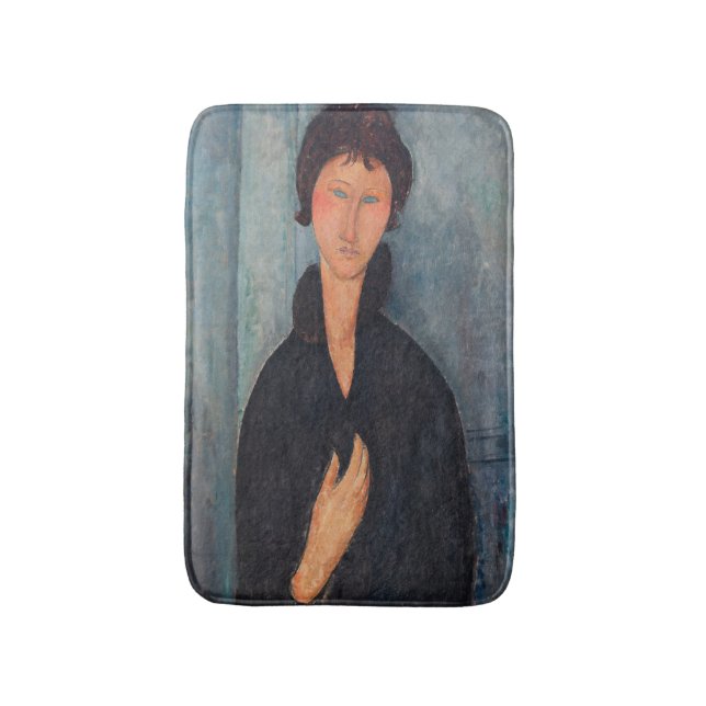 Amedeo Modigliani - Woman with Blue Eyes Bath Mat (Front Vertical)