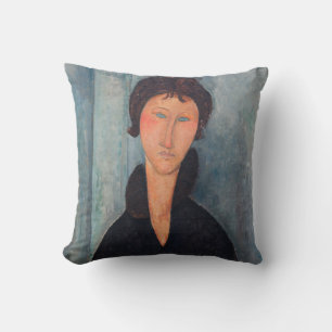 Amedeo Modigliani - Woman with Blue Eyes Cushion