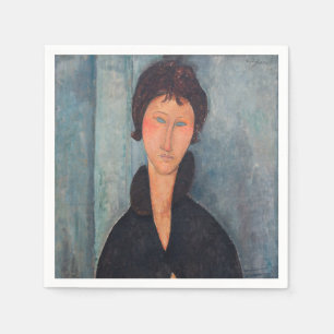 Amedeo Modigliani - Woman with Blue Eyes Napkin