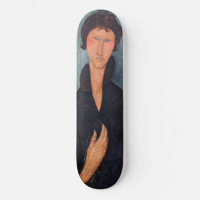 Amedeo Modigliani - Woman with Blue Eyes Skateboard (Front)