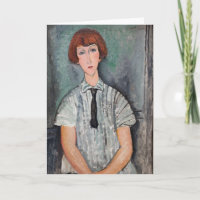 Amedeo Modigliani - Young Girl in a Striped Blouse