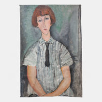 Amedeo Modigliani - Young Girl in a Striped Blouse