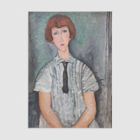 Amedeo Modigliani - Young Girl in a Striped Blouse