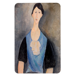 Amedeo Modigliani - Young Woman in Blue Magnet