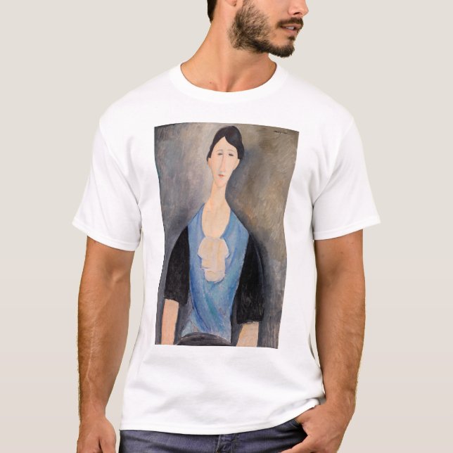 Amedeo Modigliani - Young Woman in Blue T-Shirt (Front)