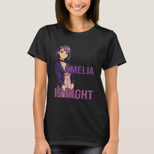 Amelia Anime Style Purple Goth Girl Aesthetic Name T-Shirt
