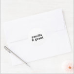 Amelia Black White Modern Wedding Classic Round Sticker<br><div class="desc">Modern style wedding stickers featuring a simple and minimal layout with your names in a groovy retro font.  Colour scheme is black and white.  The fonts / colours may be changed in the design editing tool.  These wedding stickers are great as envelope seals or for customising your wedding favours.</div>