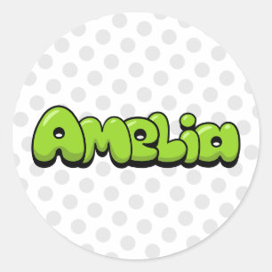 Amelia Classic Round Sticker