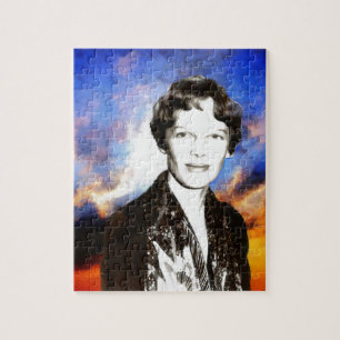 Amelia Earhart Artwork Jigsaw Puzzle