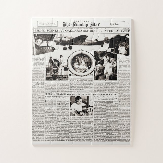 Amelia Earhart Before Ill Fated Flight Mar1937 Jigsaw Puzzle (Vertical)