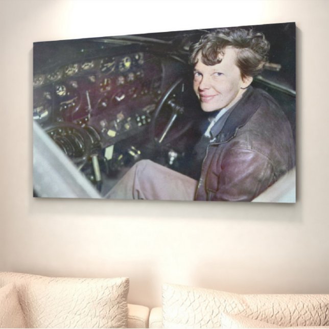Amelia Earhart Candid Airplane Cockpit Photo 1937  Poster (Creator Uploaded)