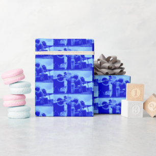 Amelia Earhart Digital Art Blue Tint   Wrapping Paper