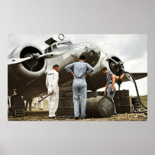 Amelia Earhart Lockheed Model 10 Electra 1937  Poster