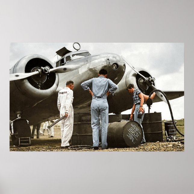 Amelia Earhart Lockheed Model 10 Electra 1937  Poster (Front)