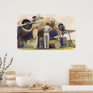 Amelia Earhart Lockheed Model 10 Electra 1937  Poster