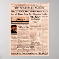 Amelia Earhart Missing Full Page Newspaper 1937