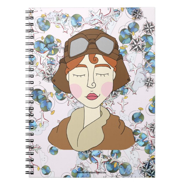 Amelia Earhart - Noteable Women Notebook (Front)