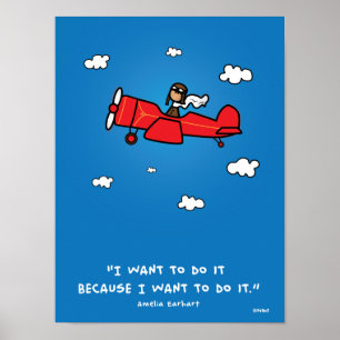 Amelia Earhart poster 18x24 (and same ratio)