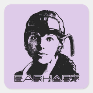 Amelia Earhart Square Sticker