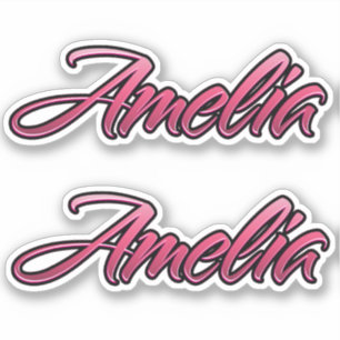 Amelia faded pink Aufkleber Sticker Stickerset