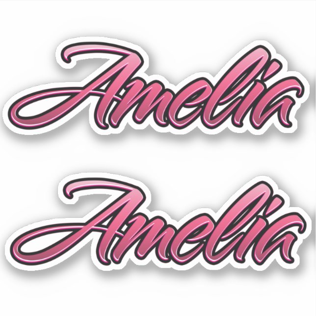 Amelia faded pink sticker Sticker Sticker Sticker (Front)