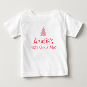Amelia First Christmas Baby 1st Xmas Name Outfit T-Shirt