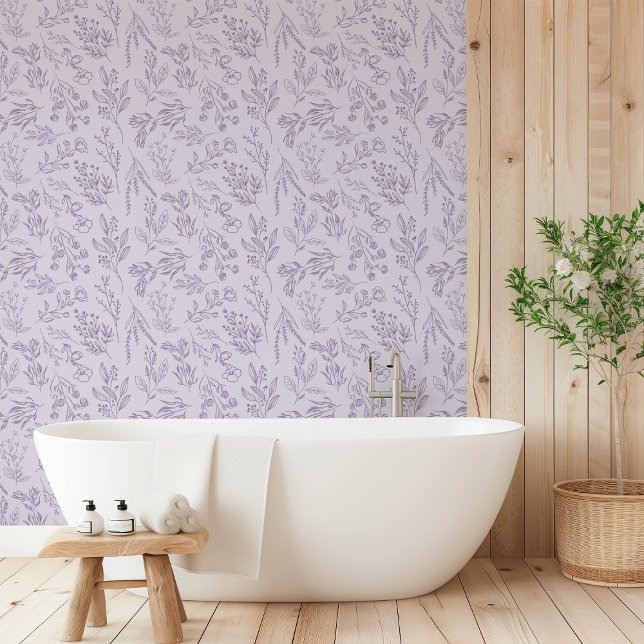 AMELIA Floral Botanical Flower Lavender Purple Wallpaper (AMELIA Floral Botanical Flower Lavender Purple Wallpaper)