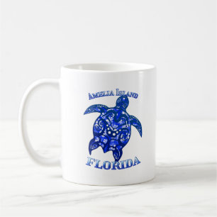 Amelia Florida Vacation Tribal Turtle Coffee Mug