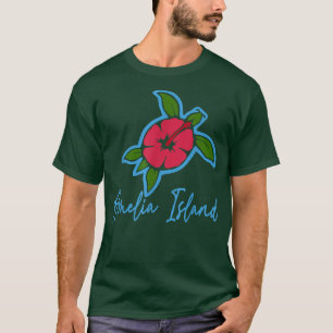 Amelia Island 2022 Sea Turtle Tropical Flowers Vac T-Shirt
