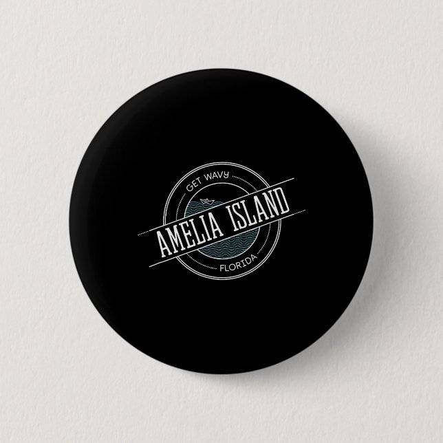 Amelia Island  6 Cm Round Badge (Front)