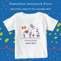 Amelia Island FL Fun Ocean Fish with Child's Name