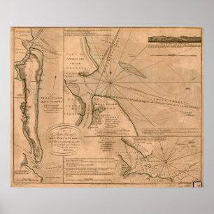 Amelia Island, Florida 1770 map Poster