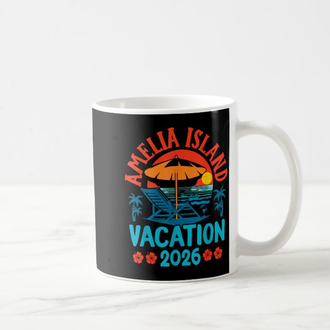 Amelia Island Florida 2026 Vacation Beach Summer V Coffee Mug (Right)