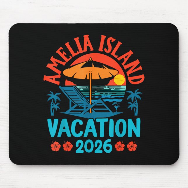 Amelia Island Florida 2026 Vacation Beach Summer V Mouse Mat (Front)