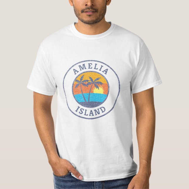 Amelia Island, Florida Faded Classic Style T-Shirt (Front)
