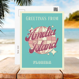 Amelia Island Florida Nassau County retro Postcard