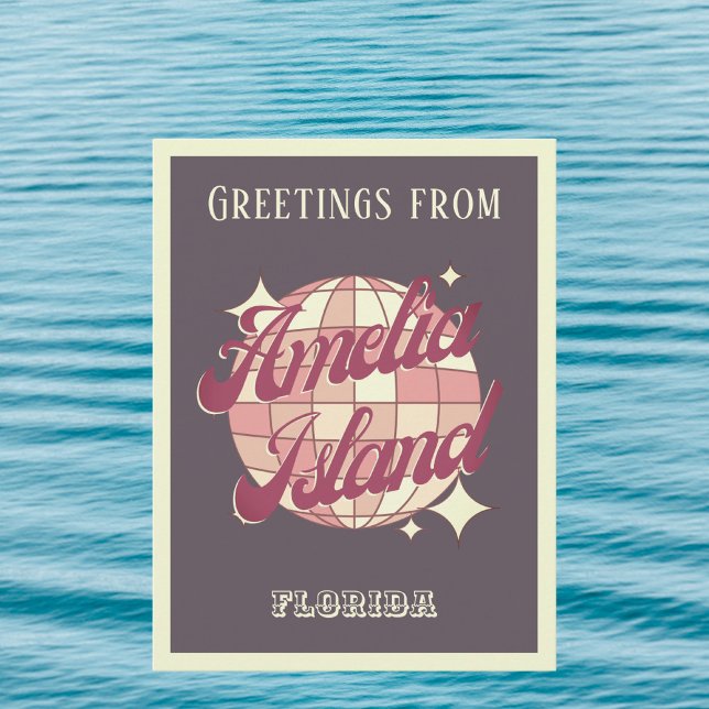 Amelia Island Florida Nassau purple postcard (Creator Uploaded)