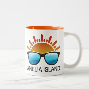 Amelia Island Florida Sunglasses Two-Tone Coffee Mug
