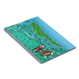 Amelia Island Florida travel map. Notebook