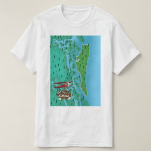 Amelia Island Florida travel map. T-Shirt